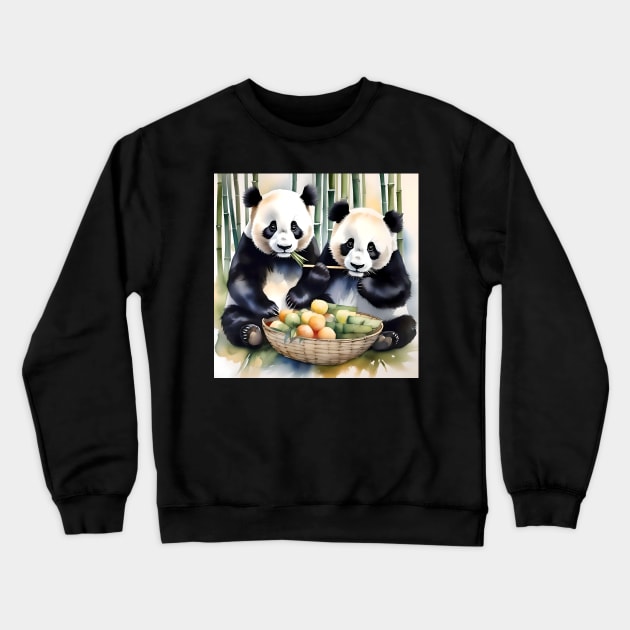 Panda Bear Study Crewneck Sweatshirt by Oldetimemercan